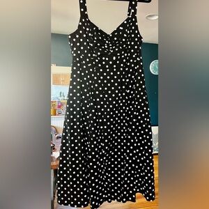 NWOT torrid retro b&w polka dot sundress 1x